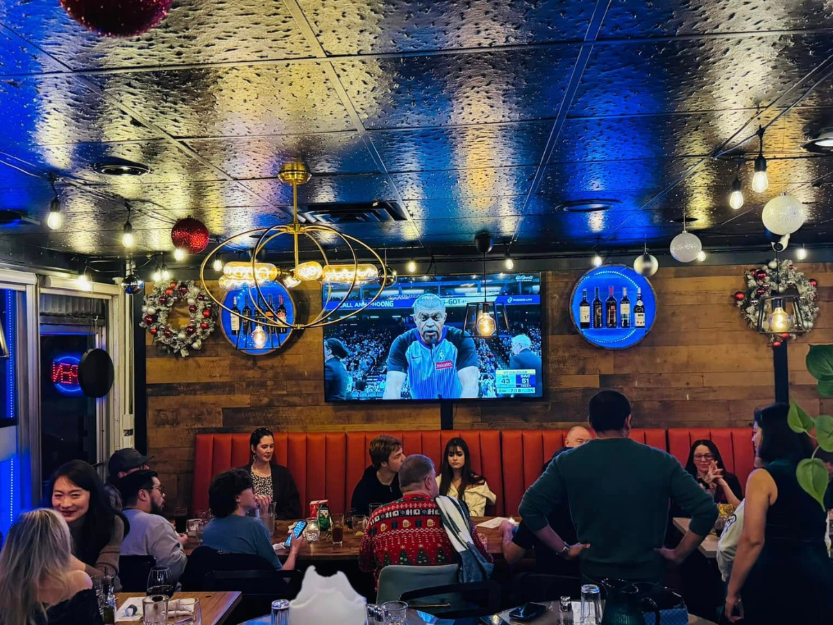 Dining at Aaron's Pizza
